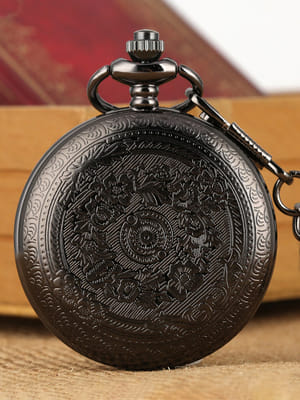 YouBella Pocket Watch Pendant with Chain for Husband Unique Memorable Gift Dual Purpose Stainless Steel Clock for Men (YBWATCH_0029)
